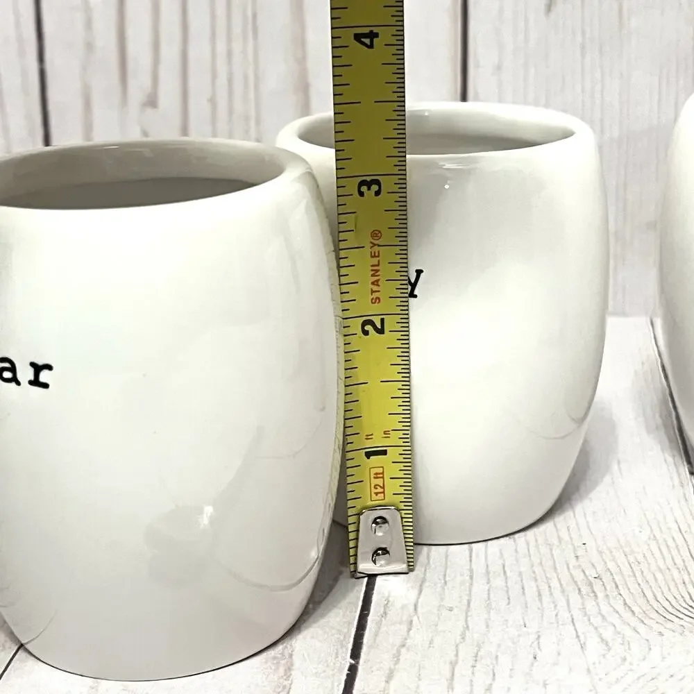 POTTERY BARN Coffee House Bar Condiment Set Cream Sugar Honey Sprinkle no lids